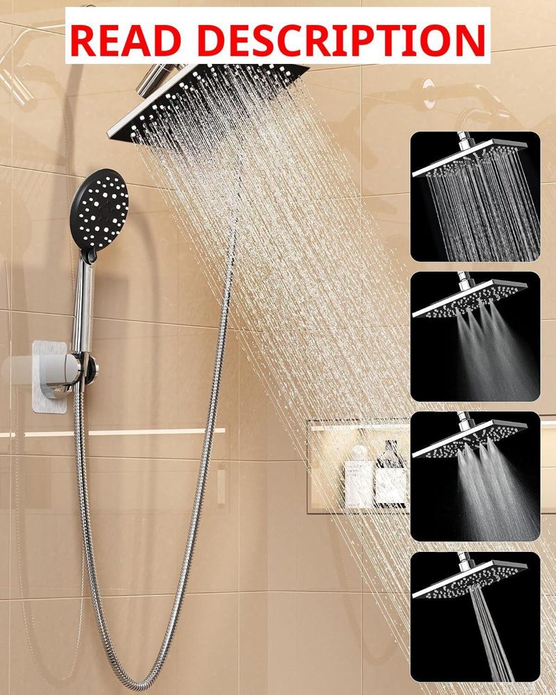 Veken 5-Mode Rain Shower Head w/ Handheld