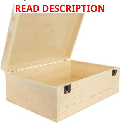 LANIAKEA Unfinished Wood Box 12x9x5
