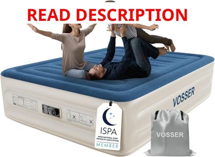 VOSSER Air Mattress Queen w Built-in Pump