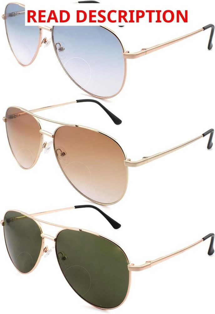 Bifocal Reading Sunglasses 3 Pack UV400 +1.75