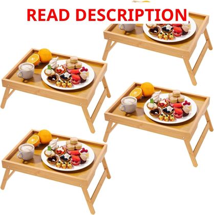 Fibogollo Bamboo Bed Tray with Folding Legs