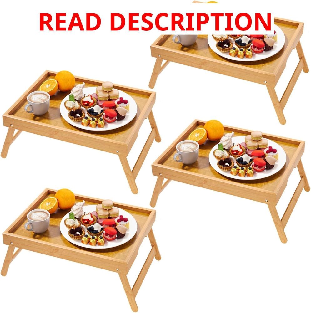 Fibogollo Bamboo Bed Tray with Folding Legs