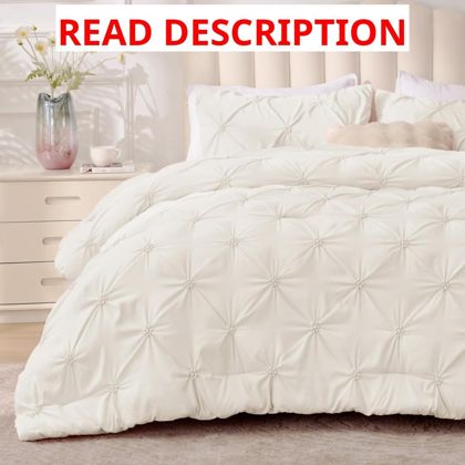 BEDELITE Queen Comforter Set Cream White