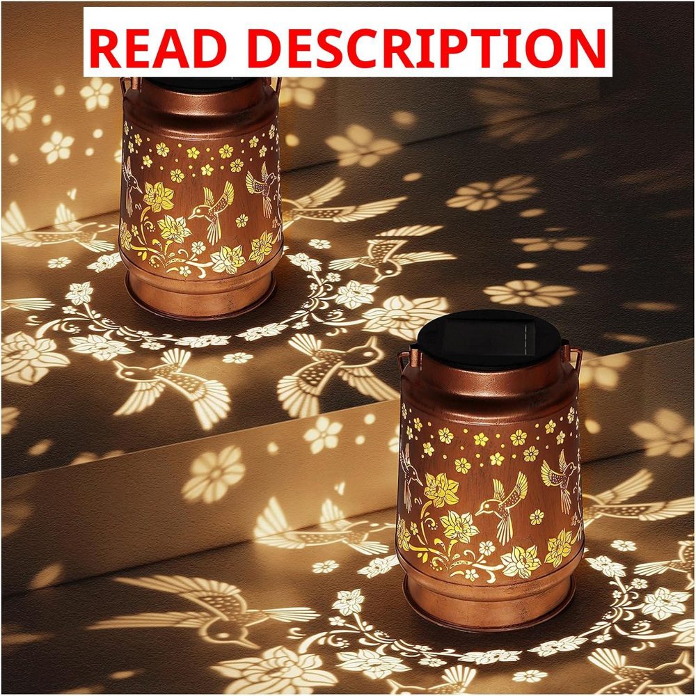 Solar Lanterns Outdoor Hummingbird Decor