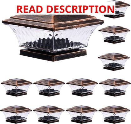 HUYIENO Solar Post Cap Lights 4x4 12pk