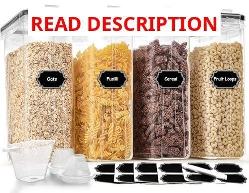Cereal Storage Set 4Pcs Airtight Containers