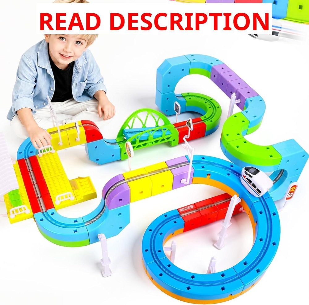 99Pcs Electric Train Set with 3D Track