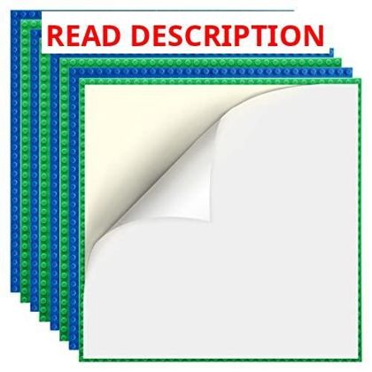 Peel-and-Stick Baseplates 10"x10" Blue/Green
