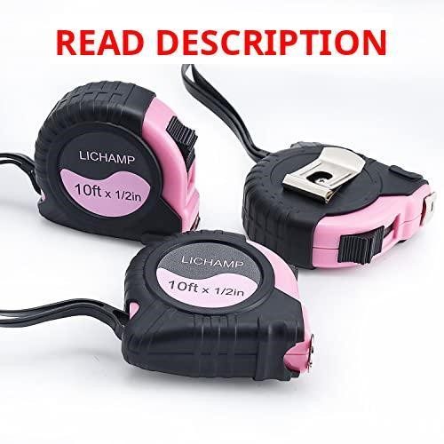 Lichamp 10ft Pink Tape Measure 3-Pack