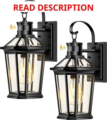 VIANIS Motion Sensor Outdoor Lantern 2-Pack