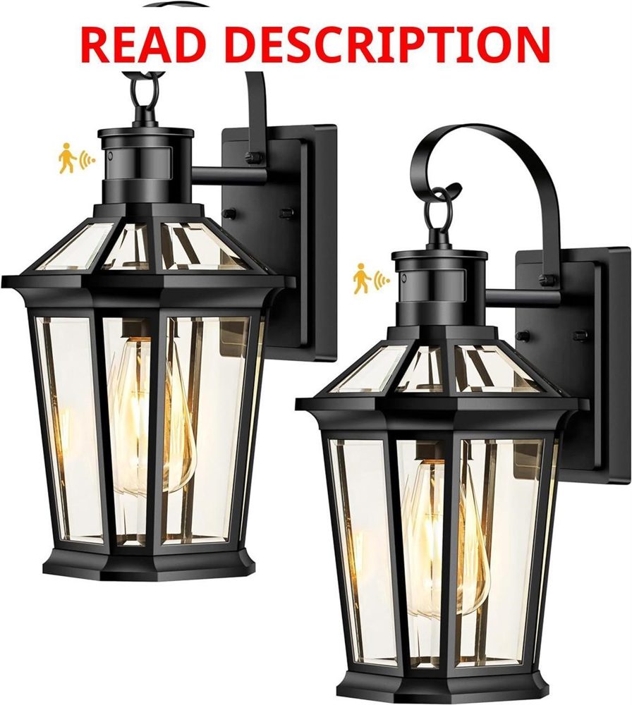 VIANIS Motion Sensor Outdoor Lantern 2-Pack