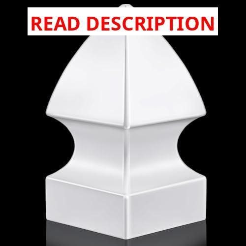 Lothee Vinyl Post Cap Gothic White 3.5" x 3.5"