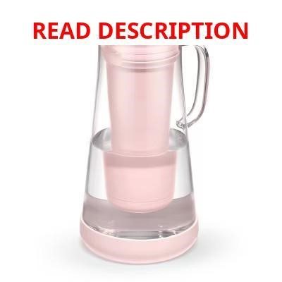 LifeStraw Home 7-Cup Glass Water Pitcher Pink