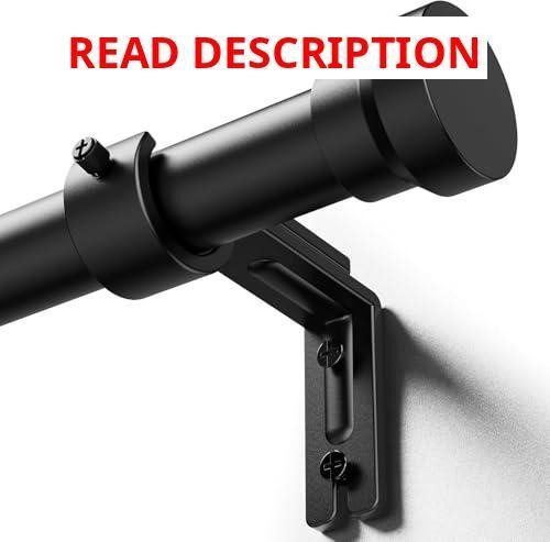 YaFex 32-144 in Curtain Rods 1" Black