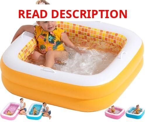 3-in-1 Inflatable Baby Pool 34"x10"