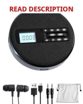 Portable CD Player with Speakers Rechargeable