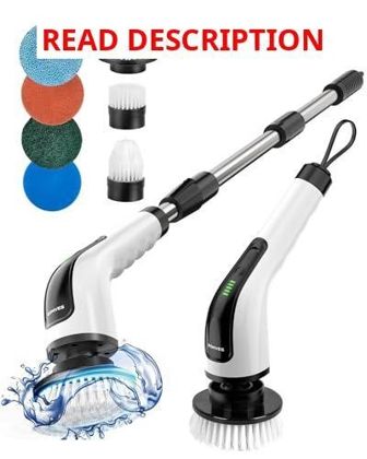Electric Spin Scrubber with 7 Heads 2 Speeds