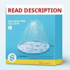 Joyfy 6ft Splash Pad Sprinkler Non-Slip Toys