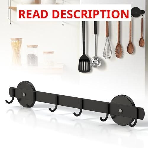 Magnetic Utensil Holder for Fridge 6 Hooks