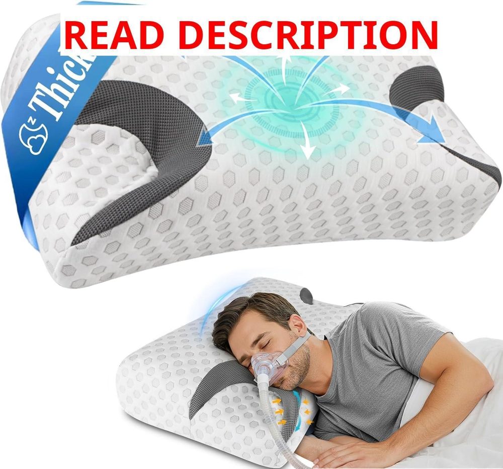 CPAP Pillow for Side Sleeper Memory Foam