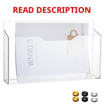 Feifeiya Clear Acrylic Wall File Holder