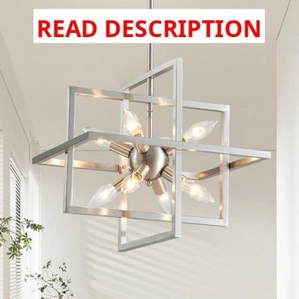 XINGQI 15" Modern Chandelier 8-Light