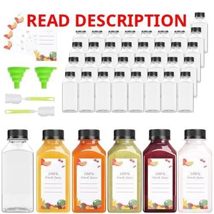 OBKJJ 56pcs 8oz Juice Bottles with Caps