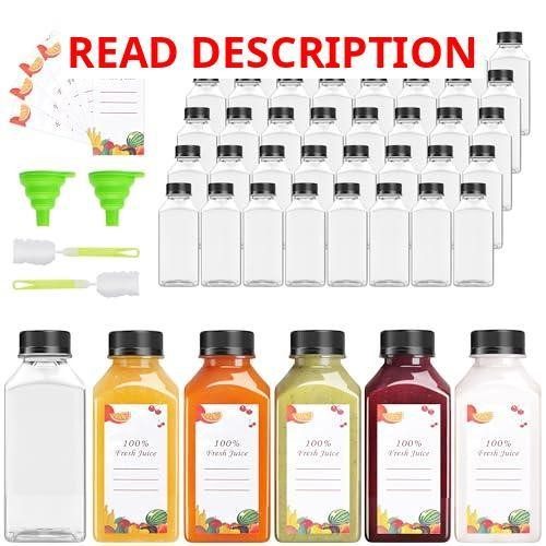 OBKJJ 56pcs 8oz Juice Bottles with Caps