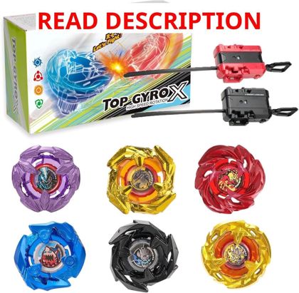 X Battle Blade Set: 6 Tops & 2 Launchers