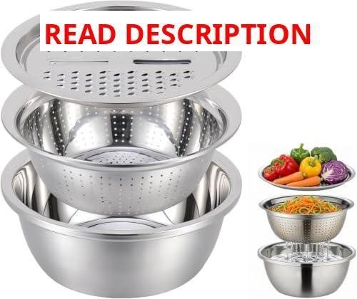Stainless Steel Basin with Grater (24cm)