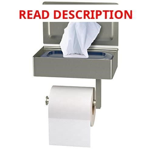 Brushed Nickel Toilet Paper Holder with Shelf