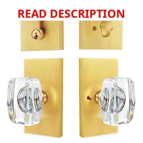 Glass Crystal Door Knob Set