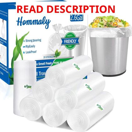 2.6 Gal 350ct Clear Trash Bags 10L Bin Liners