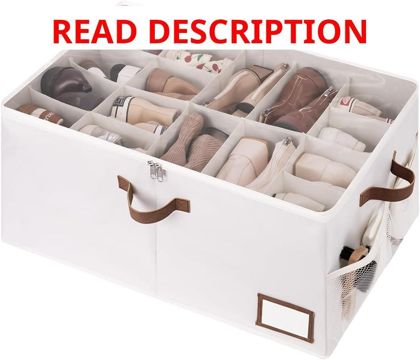 StorageWorks Shoe Storage 16 Cubbies Beige