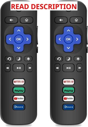 Gotellx 2 Pack Roku TV Remotes