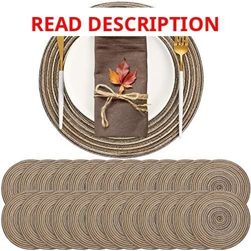 Buryeah 24-Pcs 13" Woven Placemats Boho