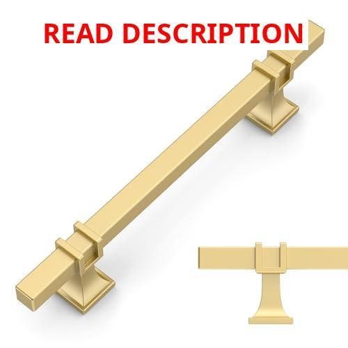 Asideama a 10 Pack Brushed Gold Cabinet Pulls 5"