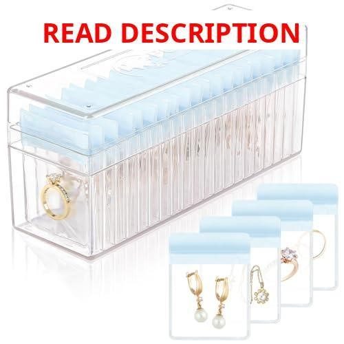 HOMEHIVE Acrylic Jewelry Box Organizer Blue