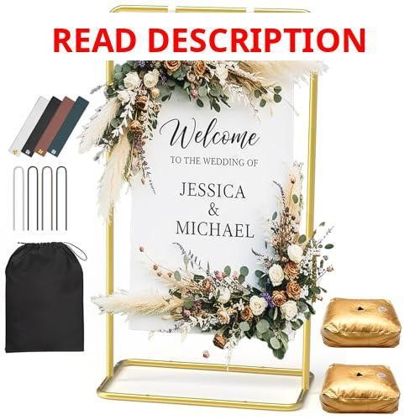 Wedding Welcome Sign Stand Adjustable