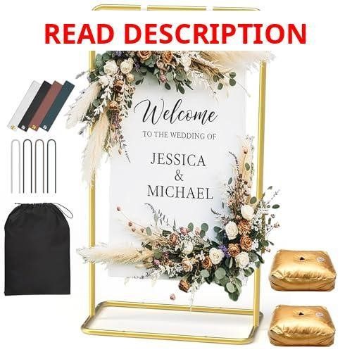 Wedding Welcome Sign Stand Adjustable