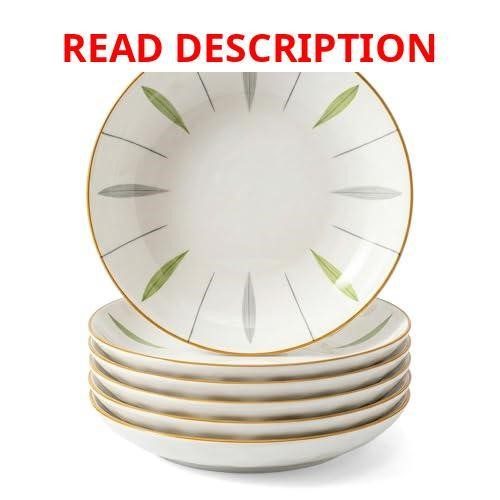 Pasta Bowls Set of 6 23 oz Ceramic 8 Inch