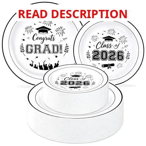 Graduation Plastic Plates 10" & 7" Set