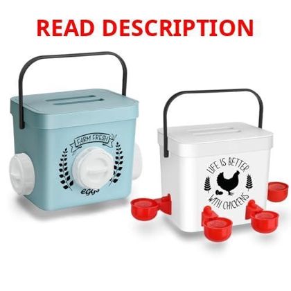 Tgeyd Chicken Feeder & Waterer Set - Hanging