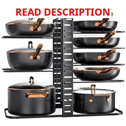 MUDEELA 8-Tier Pots & Pans Organizer 14.55"H