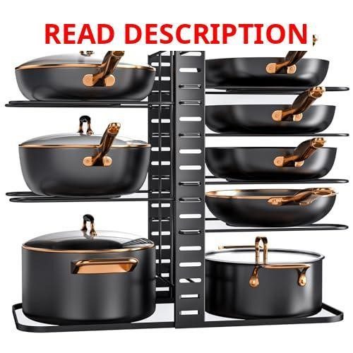 MUDEELA 8-Tier Pots & Pans Organizer 14.55"H