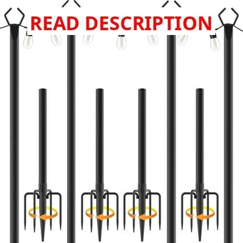 AILBTON 10ft String Light Poles 4 Pack