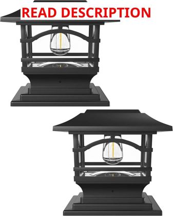 Davinci Edison Solar Post Cap Lights 2PK