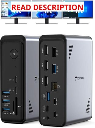 TobenONE 18-in-1 Dock: 3 HDMI USB-C/A PD