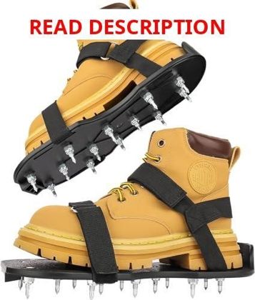 Epoxy Floor Spiked Shoes 3/4" Spikes (Black)