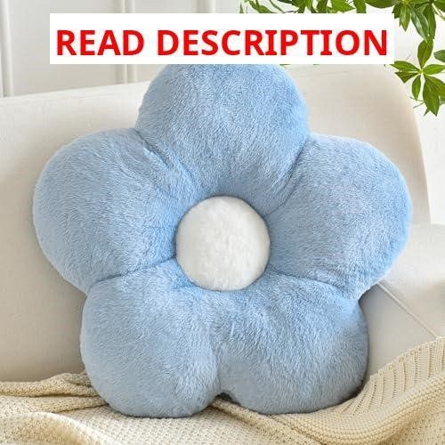 Flower Pillows: Soft Flower Pillow (Grey Blue)
